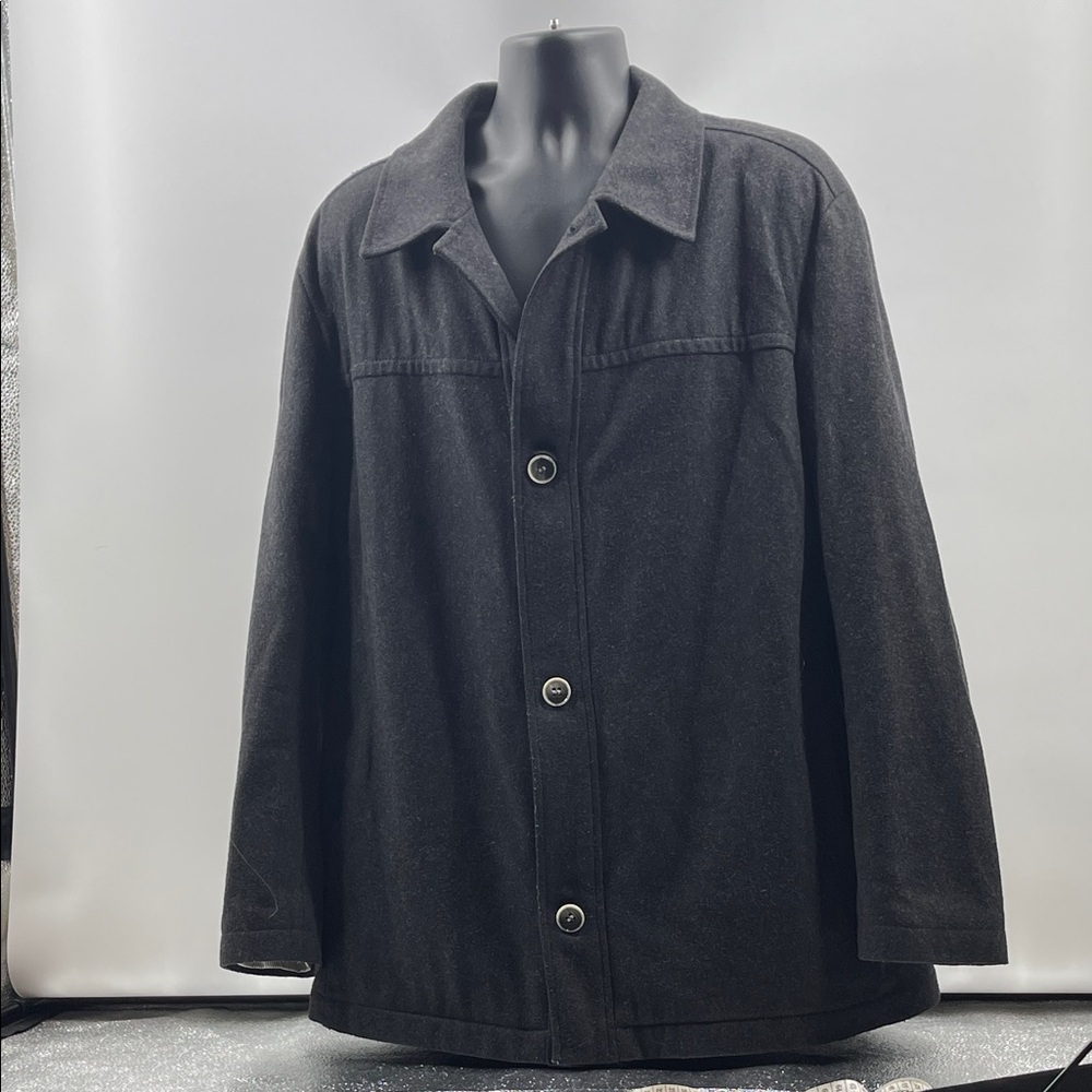 1.6.26 100% Cashmere Boss Slate Grey Jacket (46R) 23” P2P
